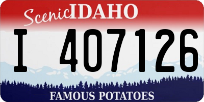 ID license plate I407126