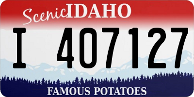 ID license plate I407127