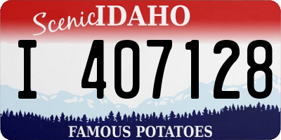 ID license plate I407128