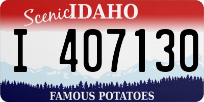 ID license plate I407130