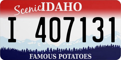 ID license plate I407131