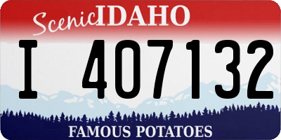 ID license plate I407132