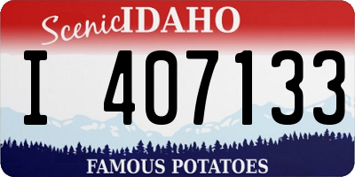 ID license plate I407133
