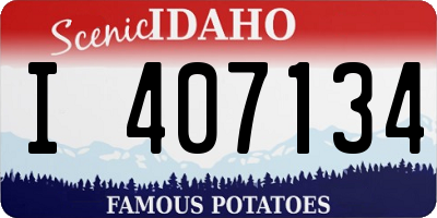 ID license plate I407134