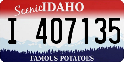 ID license plate I407135