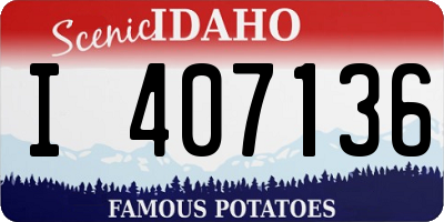 ID license plate I407136