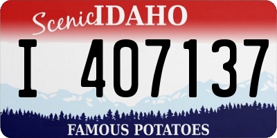 ID license plate I407137