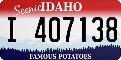 ID license plate I407138