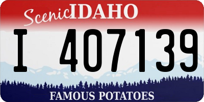 ID license plate I407139