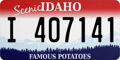 ID license plate I407141