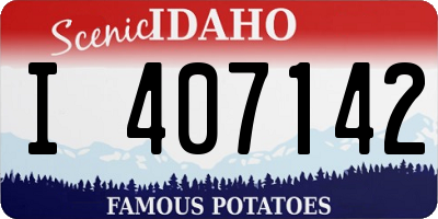 ID license plate I407142
