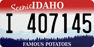 ID license plate I407145