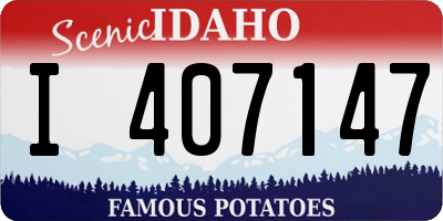ID license plate I407147