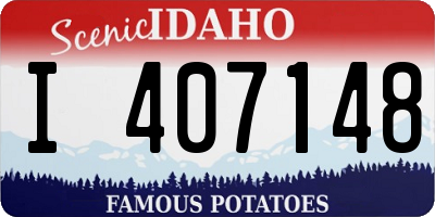 ID license plate I407148