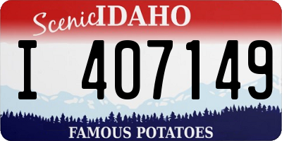 ID license plate I407149
