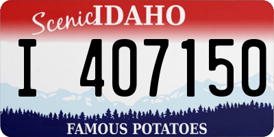 ID license plate I407150