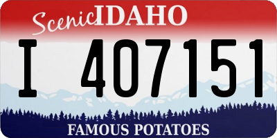 ID license plate I407151