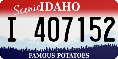ID license plate I407152
