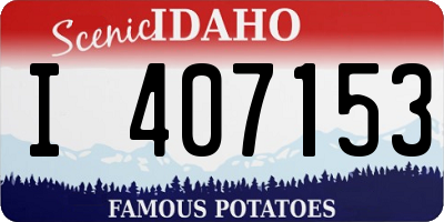 ID license plate I407153