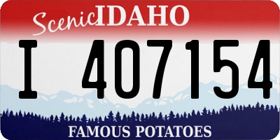 ID license plate I407154