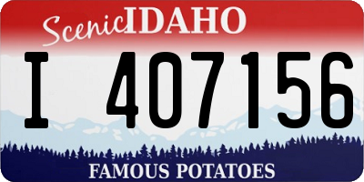 ID license plate I407156