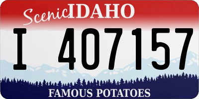 ID license plate I407157
