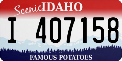 ID license plate I407158