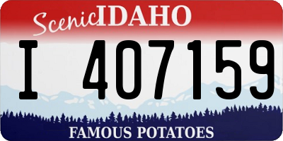 ID license plate I407159