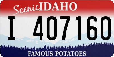 ID license plate I407160