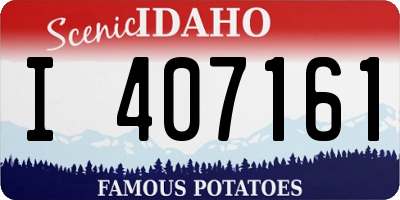 ID license plate I407161