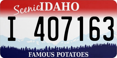 ID license plate I407163