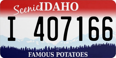 ID license plate I407166