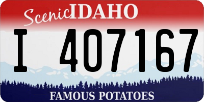 ID license plate I407167