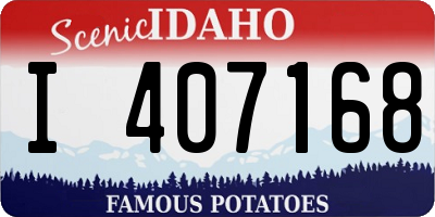 ID license plate I407168
