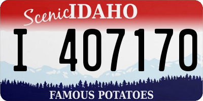 ID license plate I407170