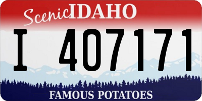ID license plate I407171