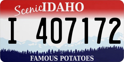 ID license plate I407172