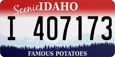 ID license plate I407173