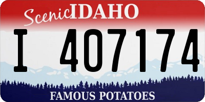ID license plate I407174