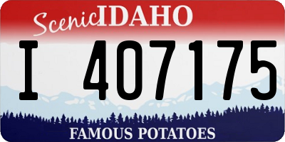 ID license plate I407175