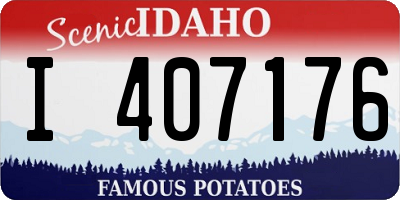 ID license plate I407176