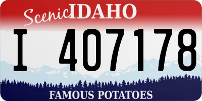 ID license plate I407178