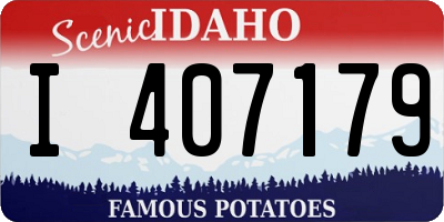ID license plate I407179