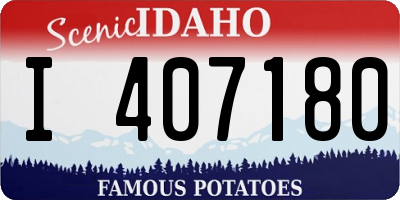 ID license plate I407180