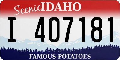 ID license plate I407181