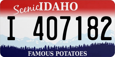 ID license plate I407182