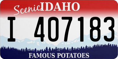 ID license plate I407183