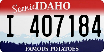 ID license plate I407184