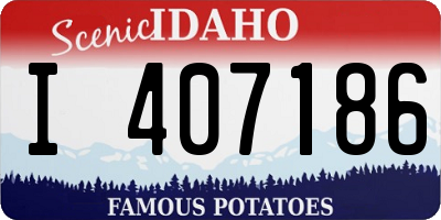 ID license plate I407186