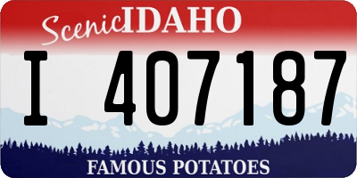 ID license plate I407187